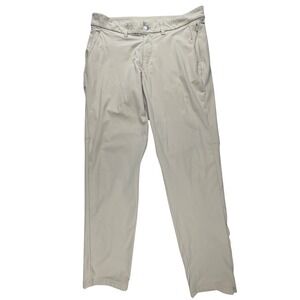Lululemon Commission Pant Slim Tan Khaki Mens Size 34 x 30 Technical Chino
